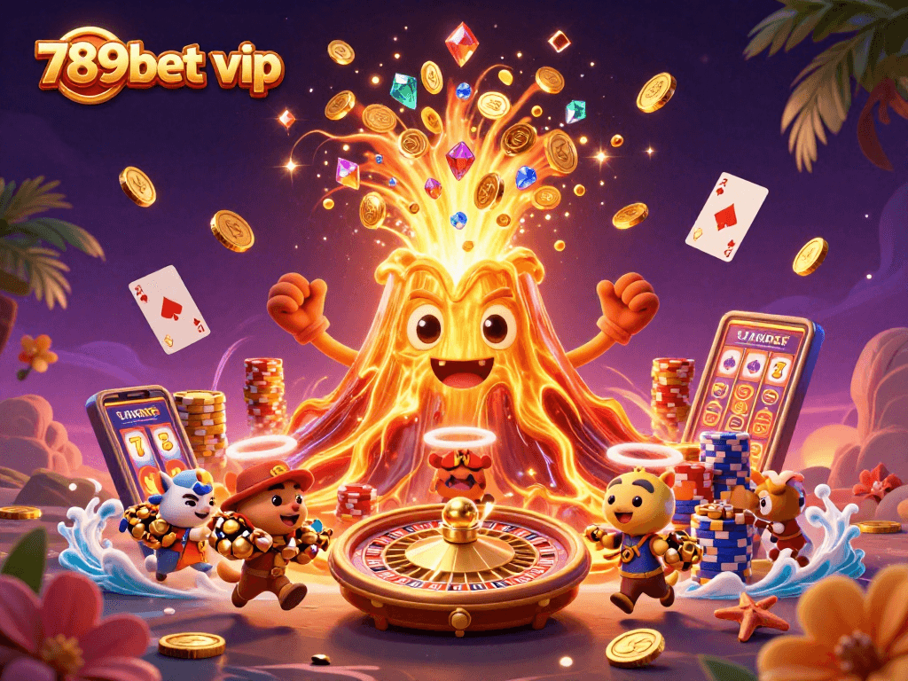 Win big with 789bet vip as volcano treasures erupt in an exciting casino scene.