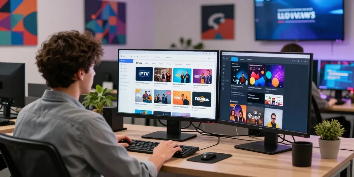 IPTV reseller managing local business services, trusted provider in modern office setting.
