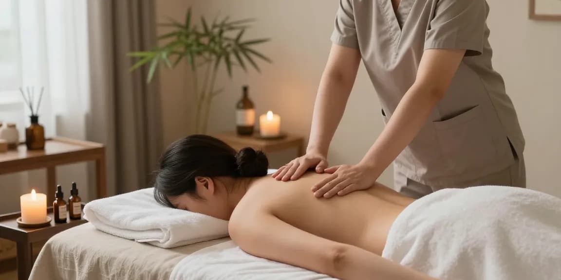 Enjoying 강남출장마사지 in a tranquil spa setting to promote relaxation
