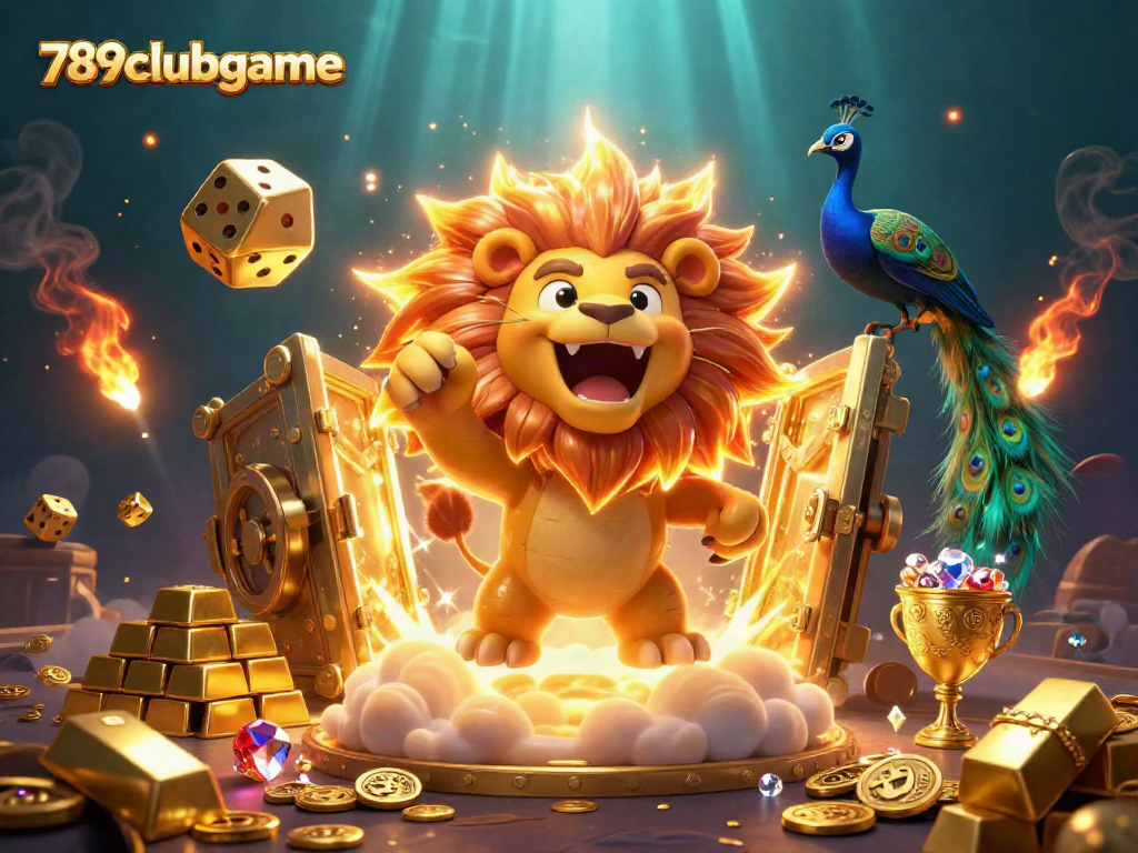 Join the excitement at 789clubgame as a roaring lion welcomes you to a vibrant casino world.