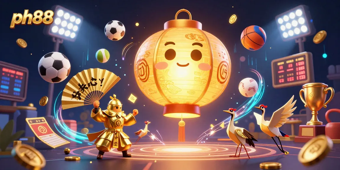 Engage with the vibrant gaming experience at ph88, highlighting dynamic sports betting elements and colorful visuals.