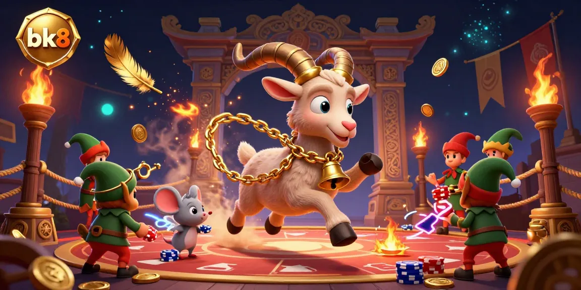 Experience the excitement at bk8's holiday-horror casino with Krampus and animated characters in action.