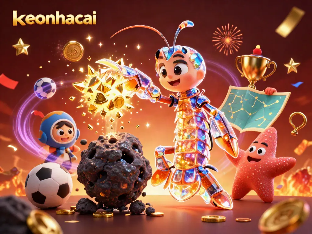 Engage in keonhacai sports betting with vibrant characters and dynamic elements illustrating action.
