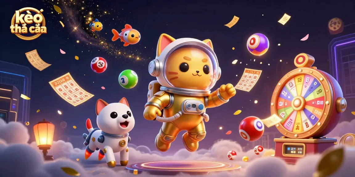 Experience kèo nhà cái with engaging lottery-themed elements and exciting characters amidst vibrant action.