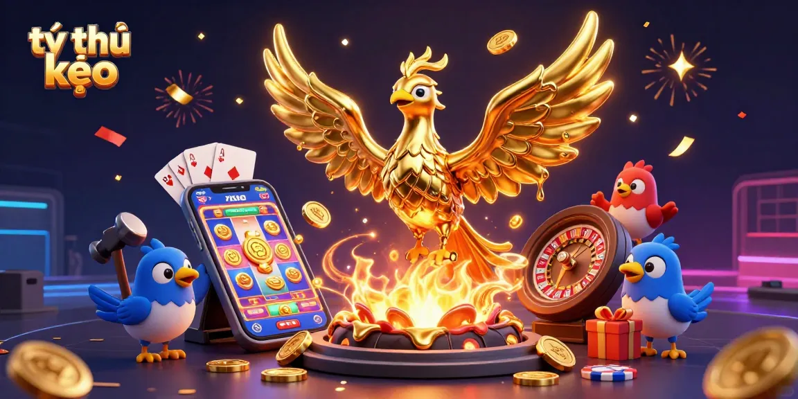 Experience thrilling betting with tỷ lệ kèo as golden coins soar from a dynamic casino world.