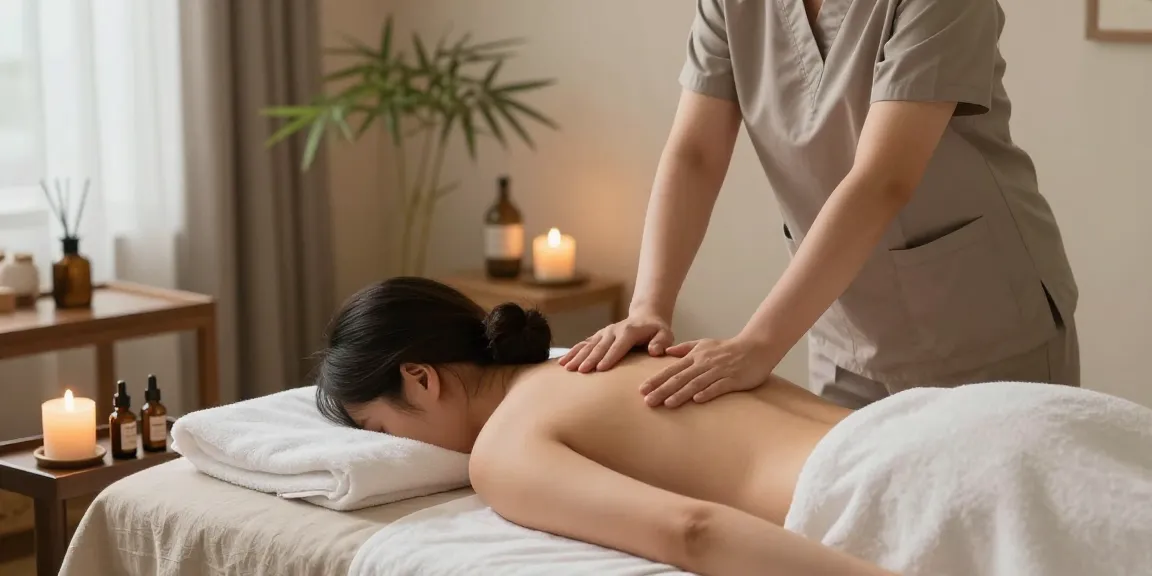 Enjoying 강남출장마사지 in a tranquil spa setting to promote relaxation