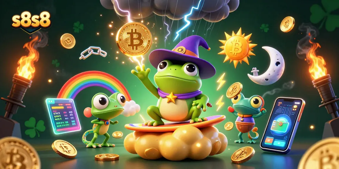 Experience thrilling gameplay with s8s8's dynamic crypto scene featuring magical characters and vibrant casino elements.