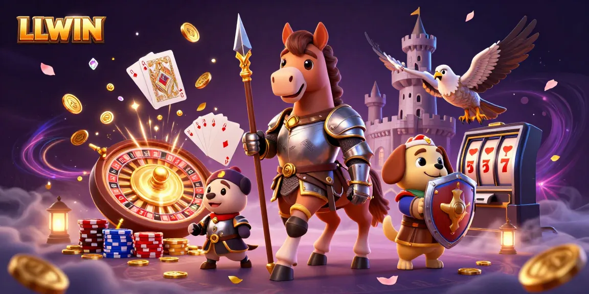 Engage in thrilling gambling with the LLWIN casino featuring knights and treasures.