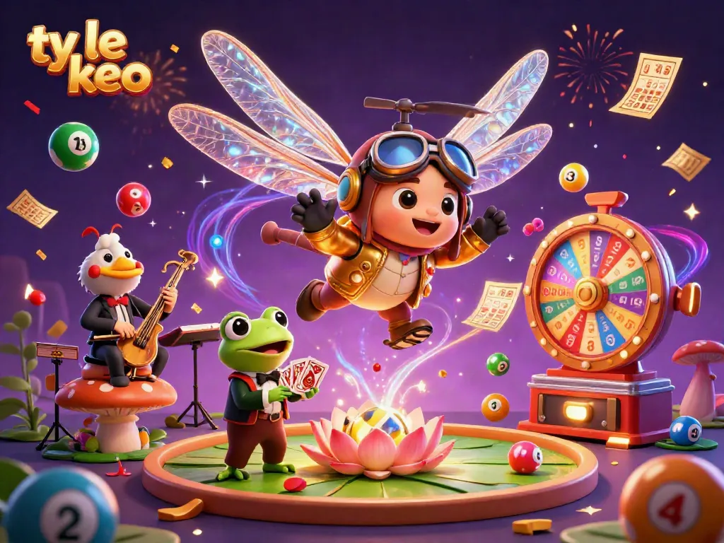 Engage with ty le keo through a vibrant 3D casino scene filled with dynamic gaming elements.