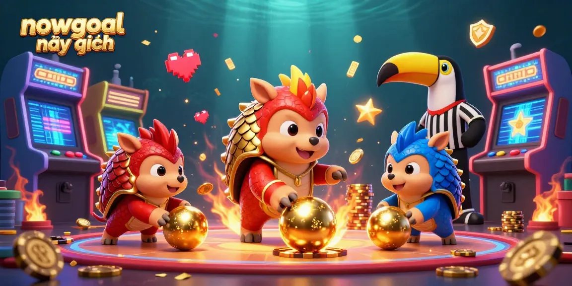 Engage with dynamic nowgoal mới nhất sports betting action featuring vibrant pangolin characters in a rich casino-themed scene.