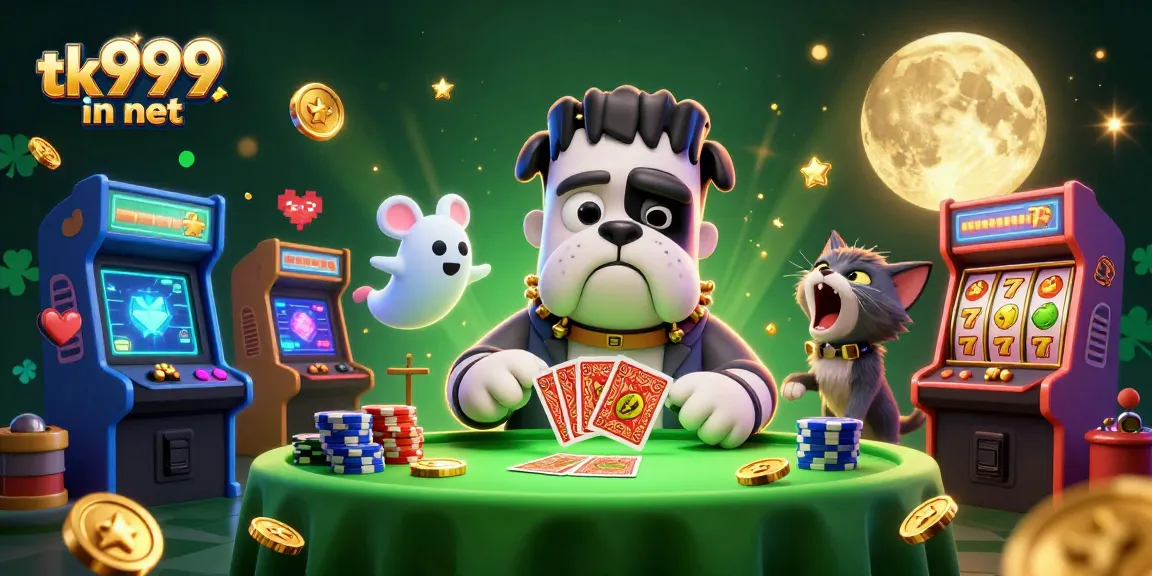 Engage with exciting casino fun at tk999 in net featuring a playful bulldog dealer.