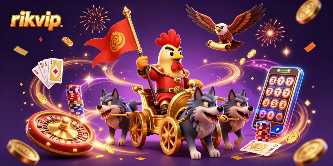 Experience the thrilling games at rikvip with exciting casino elements in dynamic 3D illustration.