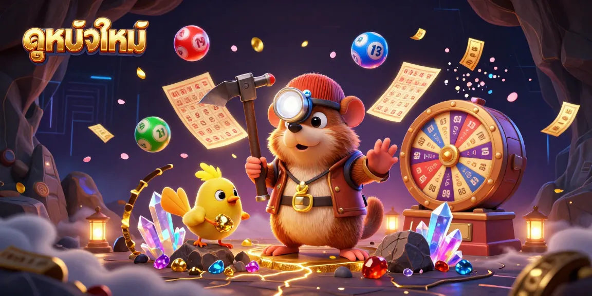 Engaging scene depicting lottery excitement featuring ดูหนังใหม่ with vibrant colors and dynamic elements.