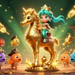 Experience thrilling gameplay at u888 with a vibrant mermaid princess and her seahorse companion.