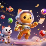 Experience kèo nhà cái with engaging lottery-themed elements and exciting characters amidst vibrant action.