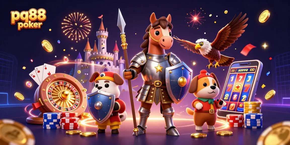 Play exhilarating games at pq88 poker with vibrant casino elements and characters enhancing your experience.
