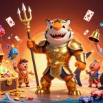Experience the thrill of 86bet with a captivating underwater casino scene featuring a shark gladiator.