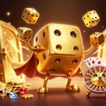 Engage with Du88 through an energetic scene of a golden dice golem and vibrant casino treasures.