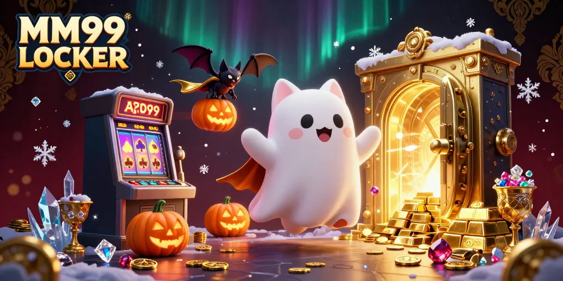 Experience enchanting wins at MM99 LOCKER with ghostly charm, golden treasures, and playful bats.