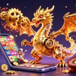 Hitclubnews showcases a golden dragon amid dynamic casino elements, emphasizing thrilling gameplay.