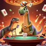 Join the excitement of go88 tài xỉu as the brontosaurus looks down on a lively gaming scene!