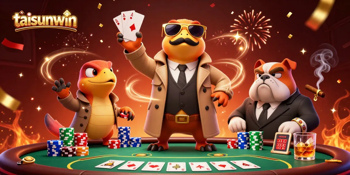 Engage in thrilling gameplay at taisunwin with cartoon raptors entering a VIP casino lounge.