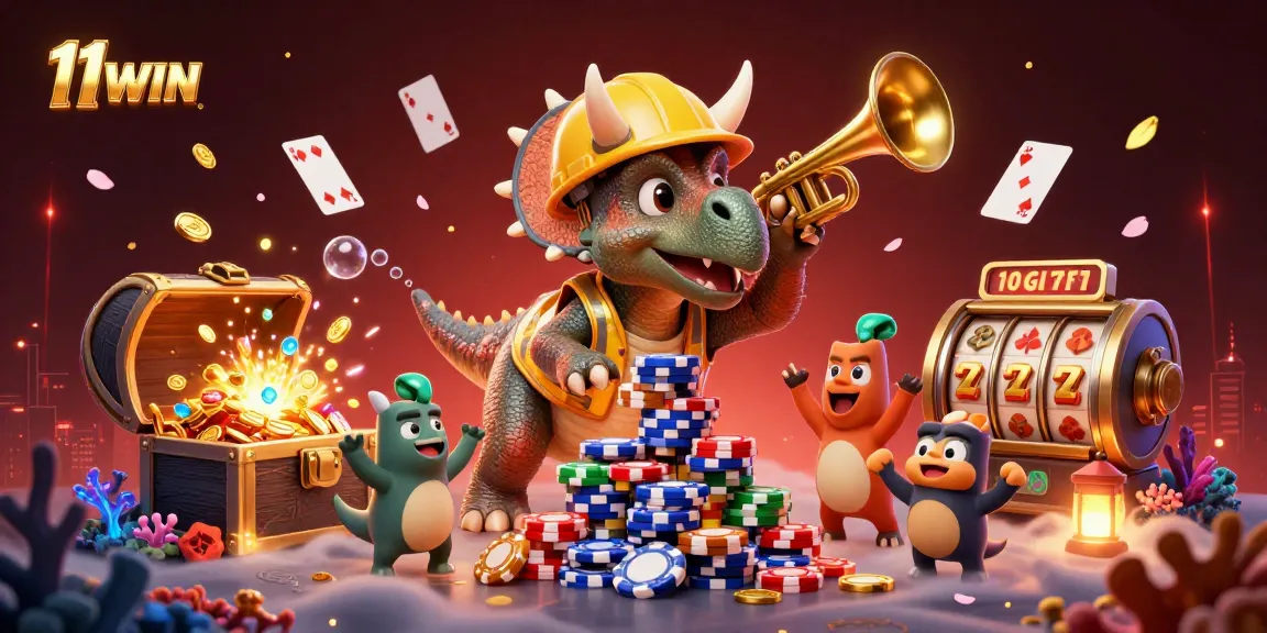 Experience exciting wins at 11WIN with vibrant 3D casino characters celebrating big jackpots!