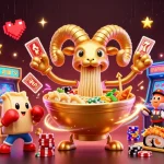 Experience the thrill of casino gaming with vibrant characters and elements in this detailed scene, visit website for more.