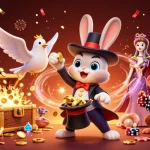 Oxbet's captivating 3D casino illustration engaging players with magical elements and vibrant gameplay