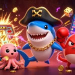 Join the action with Debet as a pirate shark, pufferfish, and octopus celebrate casino wins!