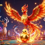 Experience the excitement of chockersshoes with vibrant casino elements and fiery characters.