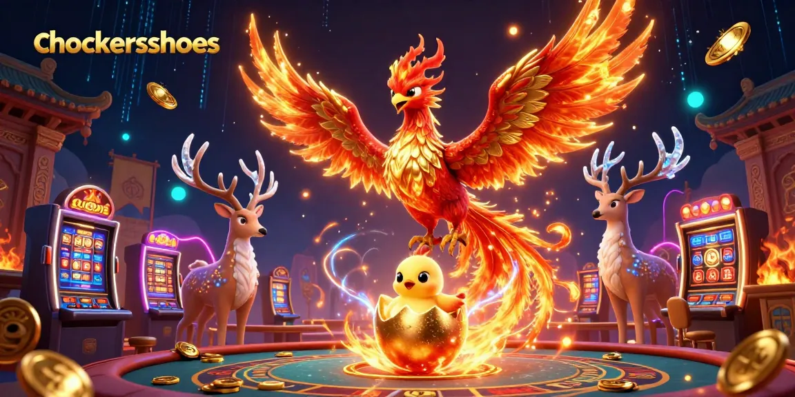 Experience the excitement of chockersshoes with vibrant casino elements and fiery characters.