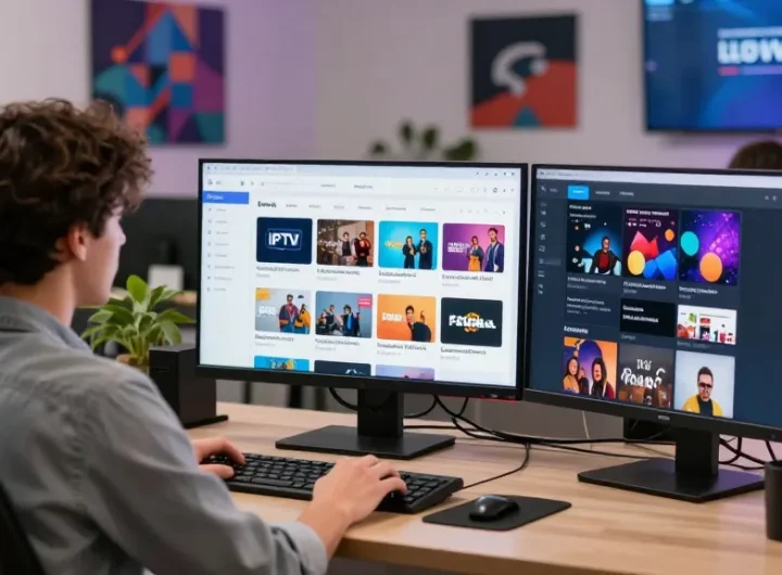 IPTV reseller managing local business services, trusted provider in modern office setting.